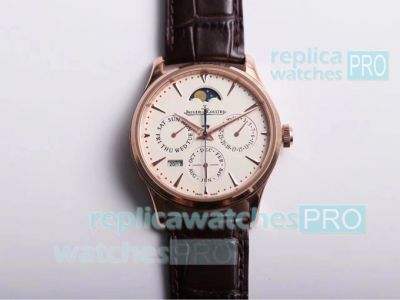 Swiss Copy Jaeger Lecoultre Master White Moonphase Dial Watch